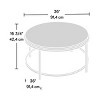 Syemin End Tables Round 2-Tier End Tables with Storage Shelf, Rustic Coffee Table, Small Side Table, Living Room Furniture, Brown, 60.24"*19.1"*29.72" - 3 of 4