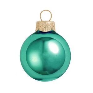 Northlight Shiny Finish Glass Christmas Ball Ornament - 7" (180mm) - Turquoise Green - 1 of 1
