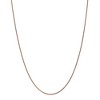 Black Bow Jewelry 1.2mm 14k Rose Gold Solid Spiga Chain Necklace - 3 of 4