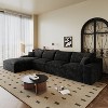 MAYEERTY 135" Modular Sofa Black - 135", Corduroy, Double-Layer, Detachable Cushions, No Assembly, for Spacious Room - 2 of 4