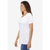 Woman Within Plus Size Perfect Short-Sleeve Shirred U-Neck Tunic - 4 of 4