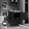 KTMBDW Floating Bathroom Vanity with Sink, Single Sink Wall Mounted Bathroom Vanity, White Ceramic Basin Top for Small Space - 4 of 4