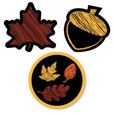 Big Dot of Happiness Fall Leaves - DIY Shaped Fall Party Cut-Outs - 24 Count