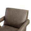Okak Modern Natural Style Upholstered Armchair with Solid Wood Frame,Reading Leisure Chair for Living Rooms,Relaxation Areas - 3 of 4