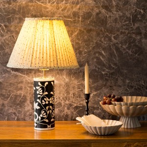 Mela Artisans Floral Vines Table Lamp - Black - 1 of 4