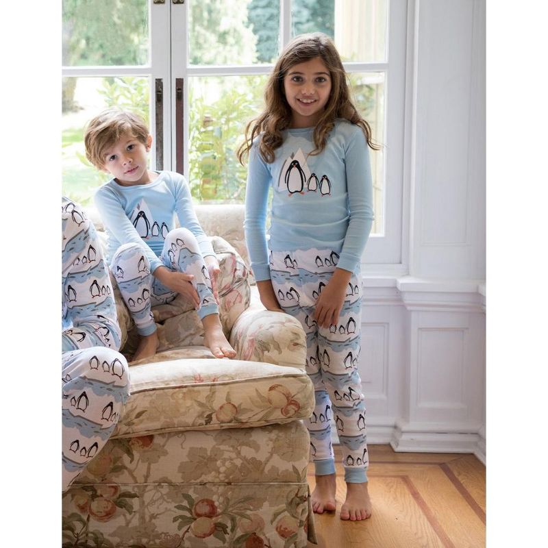 Leveret Kids Two Piece Cotton Animal Print Pajamas, 2 of 4