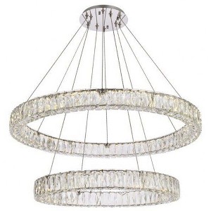 Elegant Lighting Monroe 2 - Light Chandelier in  Chrome - 1 of 4