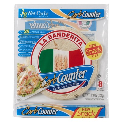 La Banderita Carb Counter Snack Size Tortillas - 7.9oz/8ct