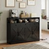 Sideboard with drawers and shelves, featuring storage and a charging station, suitable for kitchens, dining rooms, and living rooms. - 3 of 4