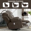 Dronkon Swivel Rocker Recliner Massage heated sofa with USB and 2 cup holders in side pockets - 4 of 4