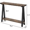 Console Table for Entryway – 2-Tier Narrow Storage Table, 43.3" Side Accent Table for Small Hallways, Living Room, and Front Door - 2 of 4