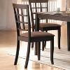 Simple Relax Set of 2 Upholstered Side Chairs with Tapered Legs in Espresso and Dark Brown - 2 of 4