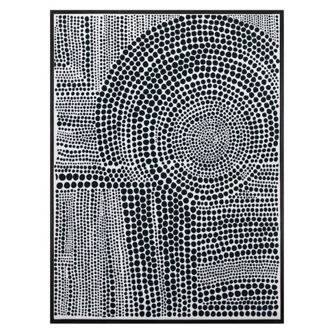 30 X 40 Clustered Dots By Natasha Marie Framed Wall Art Canvas Black White Fine Art Canvas Target