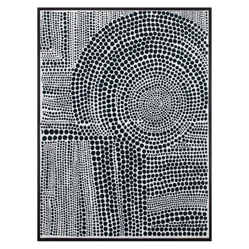 30 X 40 Clustered Dots By Natasha Marie Framed Wall Art Canvas