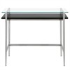 36" Silver Desk with Black Woodgrain Shelf - Henn&Hart - 2 of 4