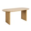 MAYEERTY 67" Wood Oval Dining Table for 4-6, Farmhouse Modern Kitchen & Dining Room Table - 2 of 4