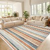 Modern Striped Rug,Farmhouse Non Slip Washable, Large Area Rug for Living Room Bedroom - 3 of 4