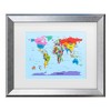 Trademark Fine Art Michael Tompsett Children's World Map Matted Framed Art - 2 of 4