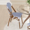 Emma & Oliver Colmar Indoor/Outdoor Stacking Bistro Chairs with Aluminum Frame - 4 of 4