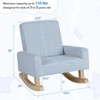 Infans Kids Rocking Chair Children Armchair Linen Upholstered Sofa w/ Solid Wood Legs - image 2 of 4