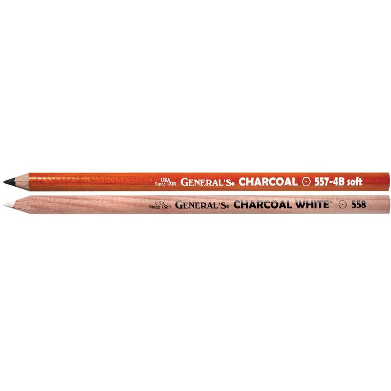Generals Original Charcoal Drawing Pencils, Set of 7, 2 of 4