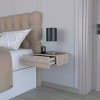 GlasFlength Nightstands Wall Mounted Bedside Table Storage Nightstand Floating Nightstand with Drawer for Room, Gray, 13.4"*15.7"*5.1" - 2 of 4