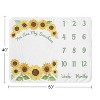 Sweet Jojo Designs Girl Baby Milestone Blanket Sunflower Yellow Green and White - 3 of 4