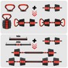 88LB Adjustable Octagonal Dumbbell Set (2-Pack) - 3-in-1 Barbell/Kettlebell for Full Body & Muscle Training - 3 of 4
