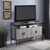 52" Metal Modern Industrial 4-Door TV Stand with 1 Shelf for TVs up to 50 Inches for Living Room and Bedroom - 2 of 4
