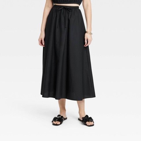 Midi A-Line Skirt