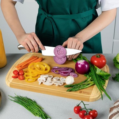Royal Craft XL Bamboo Wood Cutting and Serving Board