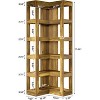 Tribesigns 71" Tall Corner Bookshelf, 6-Tier Wooden L-Shaped Bookcase, Large Shelf Stand with Storage for Living Room Bedroom Home Office - 3 of 4