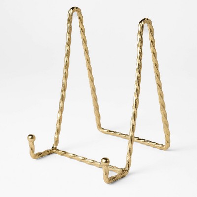 Twisted Brass Book Holder Gold - Threshold™ designed with Studio McGee