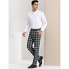 Lars Amadeus Men's Business Plaid Lightweight Regular Fit Flat Front Checked Pants - 4 of 4