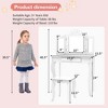 Costway Makeup Vanity Set with Tri-Fold Mirror & LED Lights Vanity Desk and Stool Set - 3 of 4