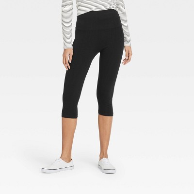 Women's High Waisted Cotton Blend Seamless Leggings - A New Day™ Gray S/m :  Target