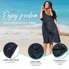 Tirrinia Hooded Beach Towel for Women Men, Surf Cape Changing Towel with Hood, Microfiber Wetsuit Changing Robe, Oversized Fit Most - 2 of 4