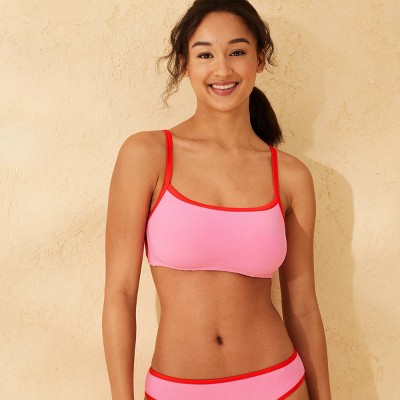 Women's Contrast Binding Bralette Bikini Top - Wild Fable™