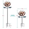 Cyan Oasis 84-Inch Copper Flower Wind Spinner - 4 of 4
