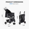 MAYEERTY Foldable Pet Stroller for Small-Medium Dogs/Cats with Storage Basket - 4 of 4