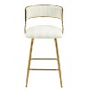 Beige Counter Height Bar Stools Corduroy Kitchen Island Counter Bar Stools - 2 of 4