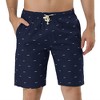 Lars Amadeus Men's Summer Swim Elastic Waistband Drawstring Pockets Patterned Beach Board Shorts - 2 of 4