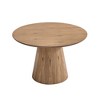 Akoasm 47.24 Inch Modern Wooden Dining Kitchen Table With Cylindrical Base-Natural - 3 of 4