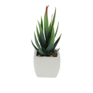 Unique Bargains Artificial Plants Ceramic Pot Plastic 2.01"x2.01"x2.95" 1 Pc - 1 of 4