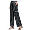 Collections Etc Satin Double Cargo Pants - 2 of 4