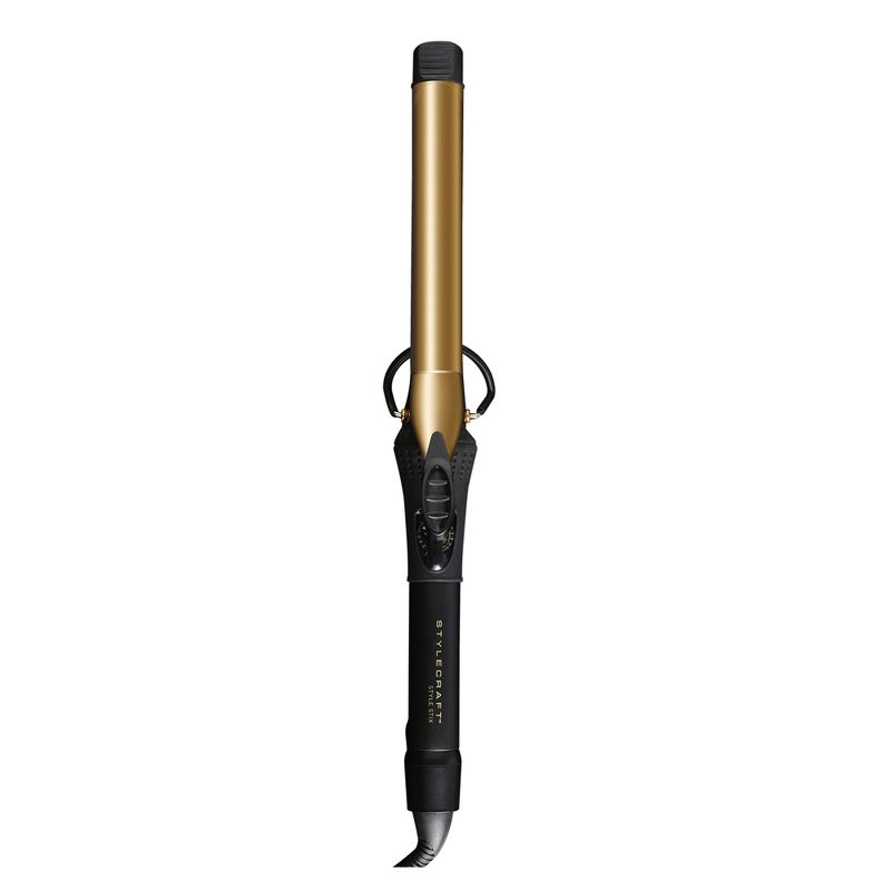 StyleCraft Style Stix 24K Gold Barrel Long Spring Hair Curling Iron 3/4" Inch, 1 of 8
