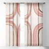 Iveta Abolina Mid Century Line Art Single PanelSheer Window Curtain - Deny Designs - 2 of 4