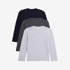 X RAY 3 Pack Kids And Boys 100% Cotton Long Sleeve Crewneck T-Shirts - 2 of 4