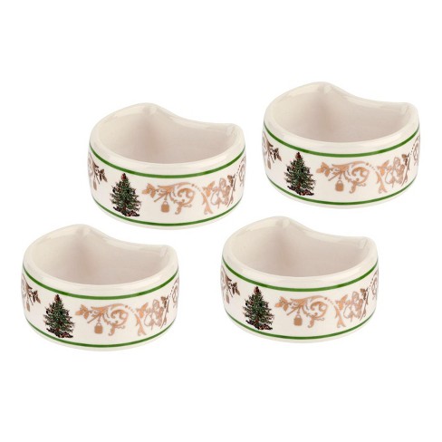 Ceramic Napkin Rings Set of 4