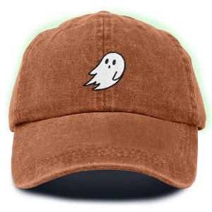 Dalix Ghost Glow in the Dark Embroidered Mens Womens Cotton Dad Hat Baseball Cap Adjustable - 1 of 4